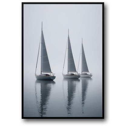 Three Sailing Boats | Nautical Ocean Theme