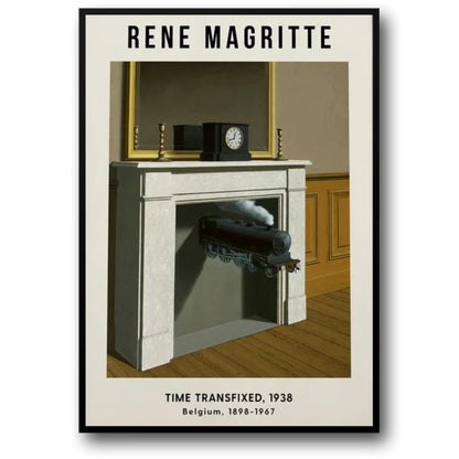 René Magritte | Time Transfixed 1938 | Surrealism | Vintage Steam Train