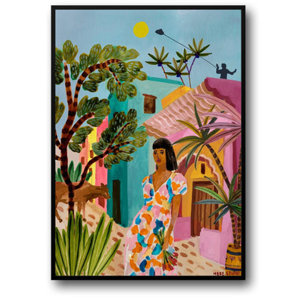 abstract india landscape poster