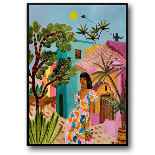 abstract india landscape poster