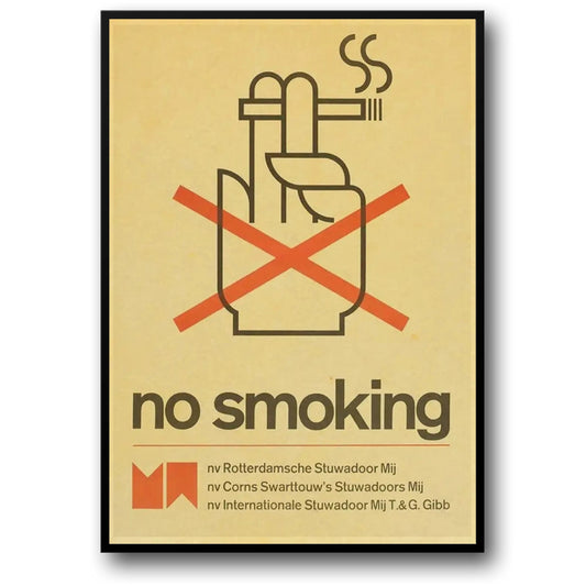 Vintage No Smoking | Retro Warning Sign