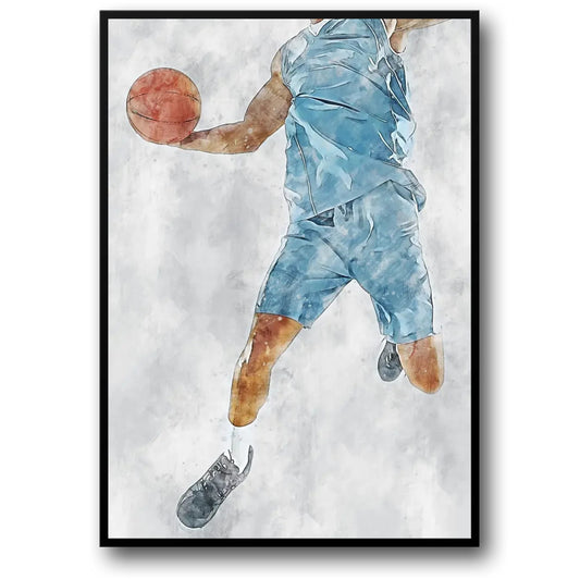 Dunk Poster | NBA Art Print | Basketball Spirit | A Tribute to Passion and Perseverance | Sports Wall Decor