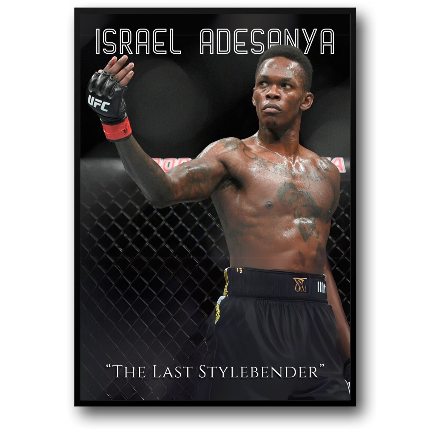 Israel Adesanya UFC Poster  'The Last Stylebender' MMA Champion Wall Art