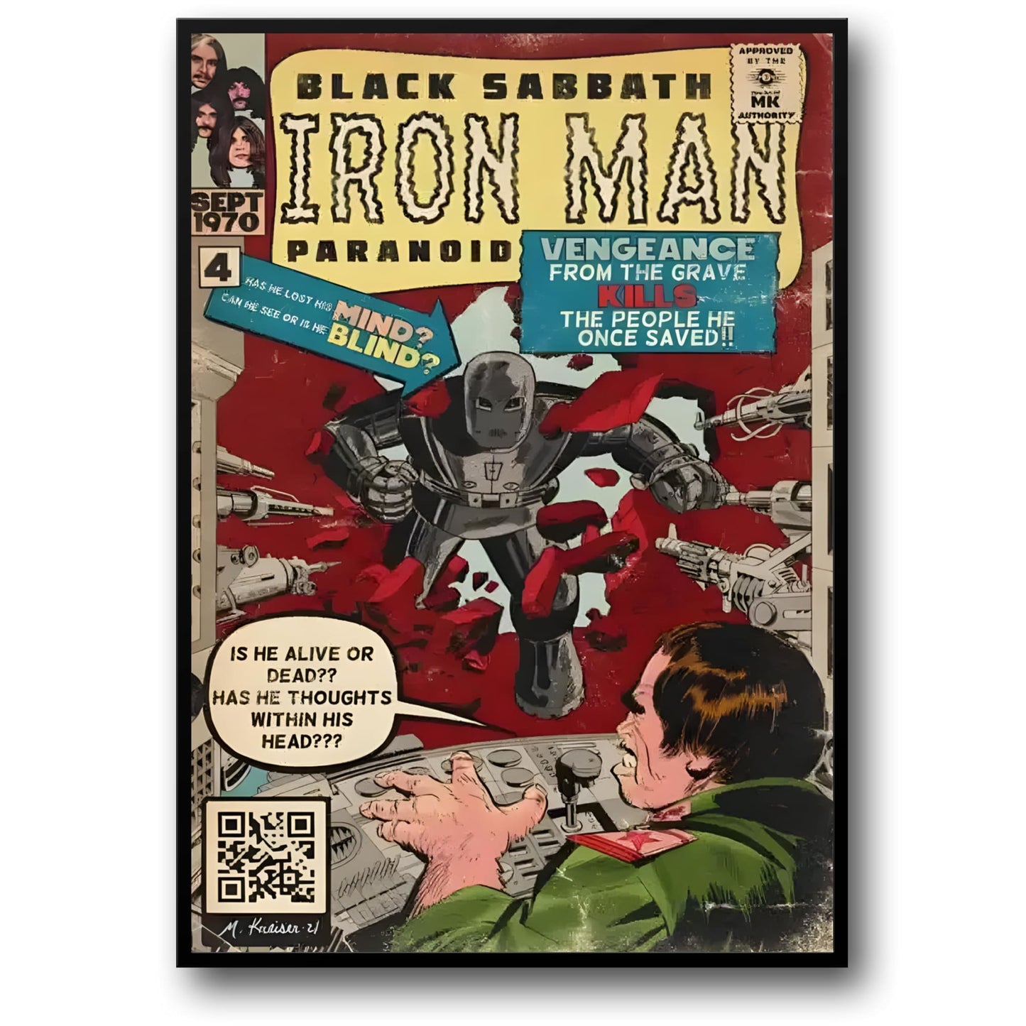 Black Sabbath | Iron Man Comic Poster