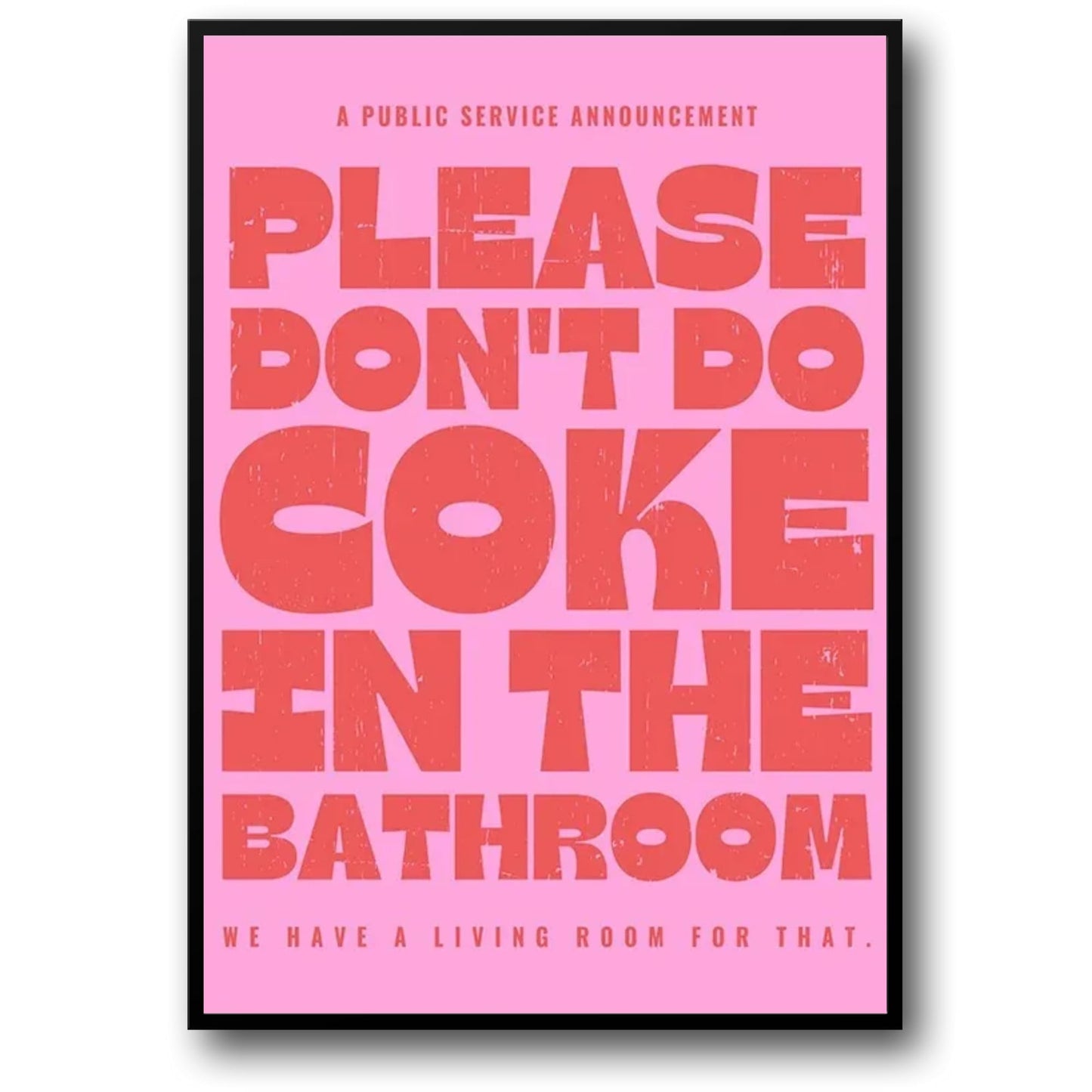 Please Don't Do Coke In The Bathroom | Humorous PSA