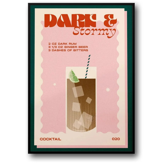 Dark and Stormy Cocktail | Vintage Bar Decor