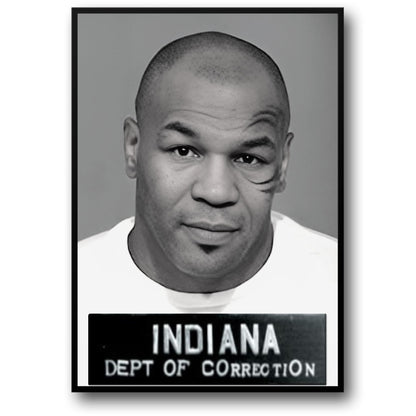 Mike Tyson Mugshot | Retro | Black & White Boxing Legend