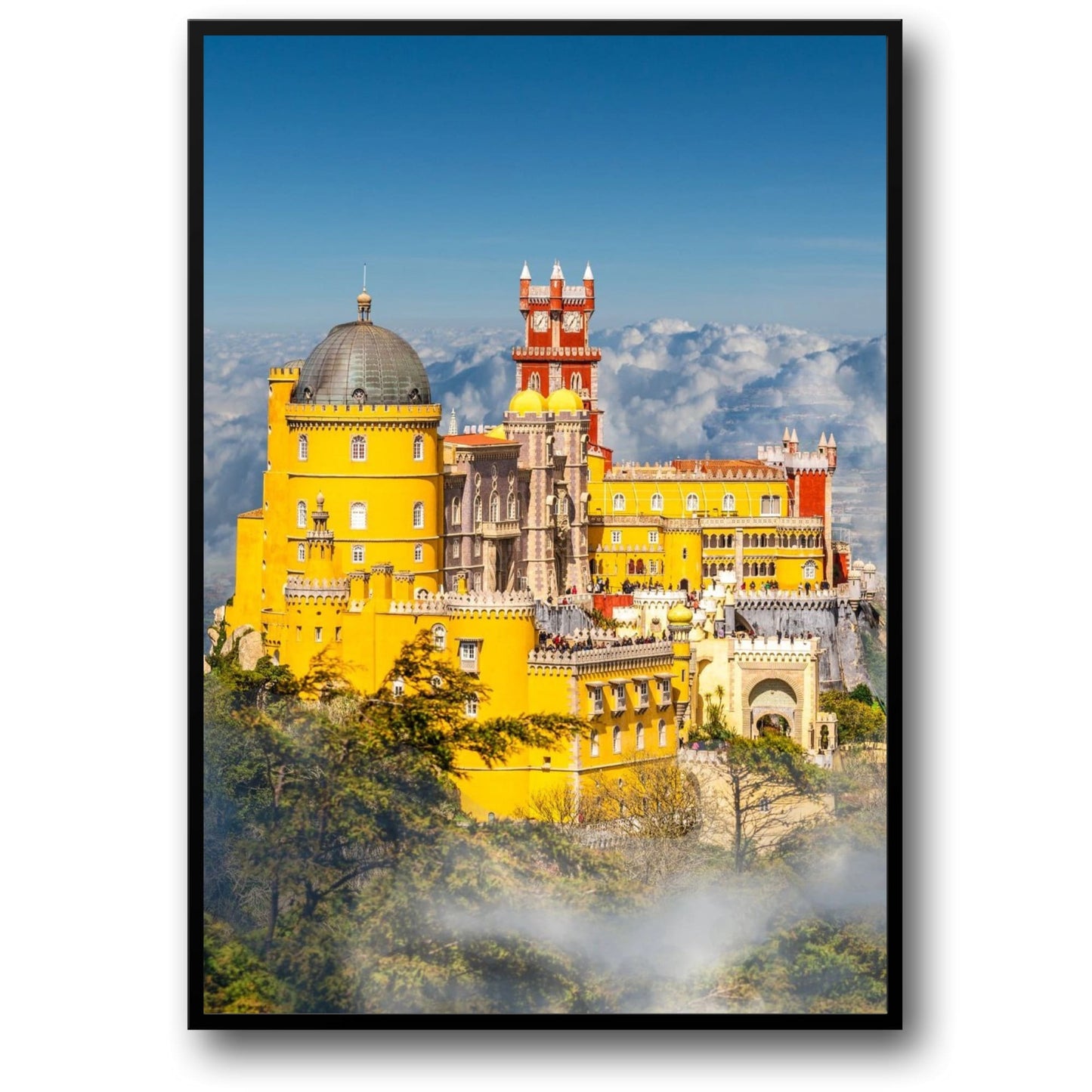 Majestic Sintra Pena Palace | European Castles Poster | 1847 | Portugal Scenery | Home Decor Wall Art