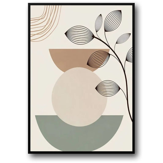 Sunlit Botanicals | Organic Shapes | Nature-Inspired Poster | Wall Art Decor | Modern Home Accent | Vibrant Plant Illustration