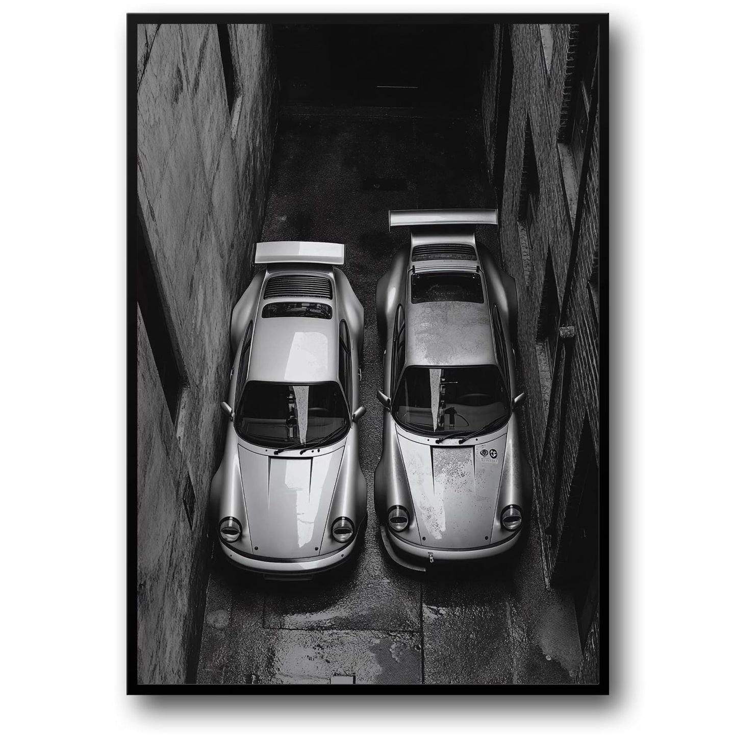 Retro Porsche | Black & White Vintage Race Cars