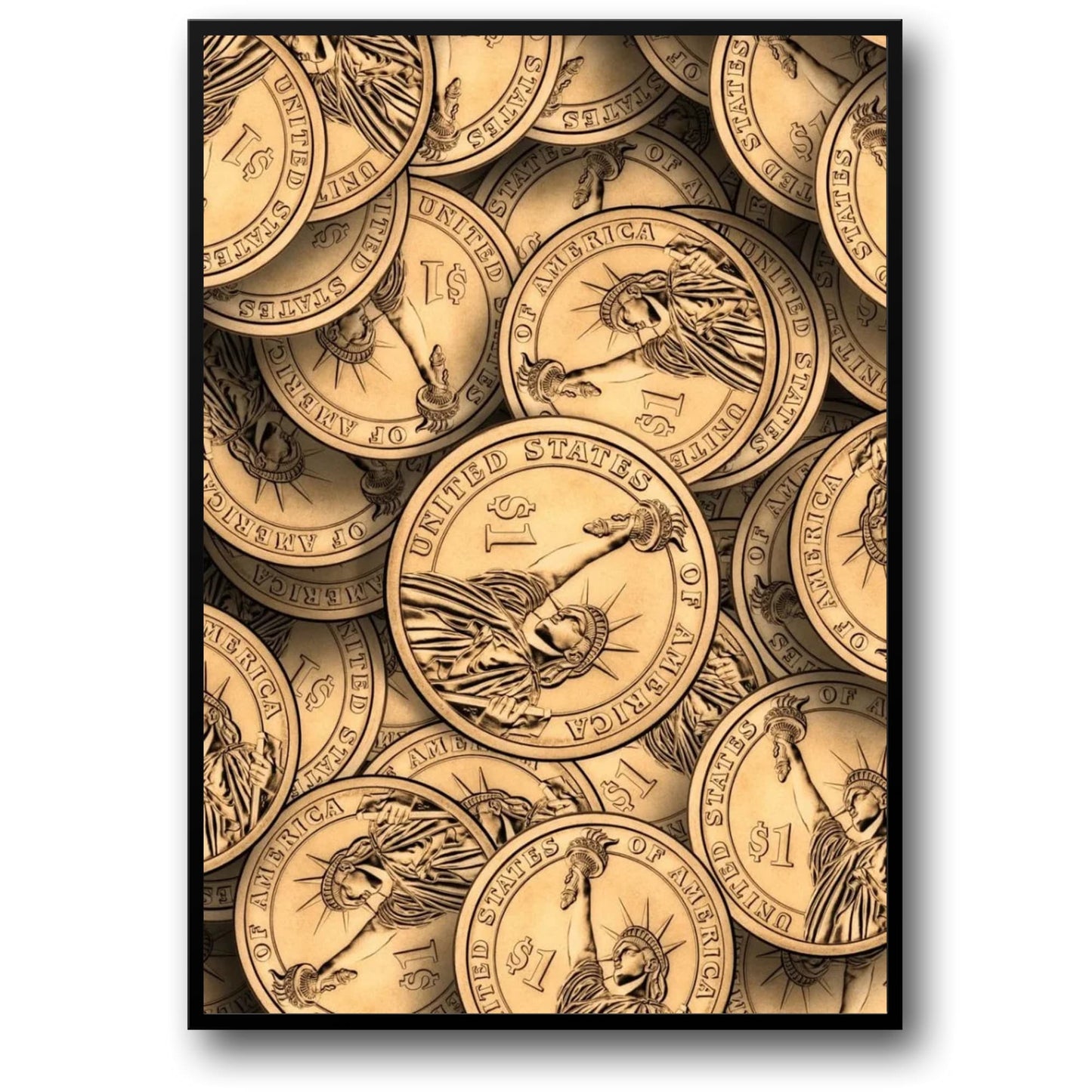 US Dollar Liberty Coin | Golden Coins Art