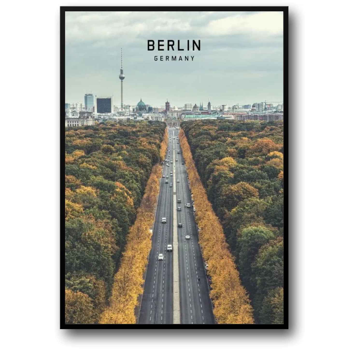Autobahn Berlin | Iconic German Roadway View | Travel Poster | Europe Skyline Artwork | City Decor | Wall Art | Modern Home Decoration