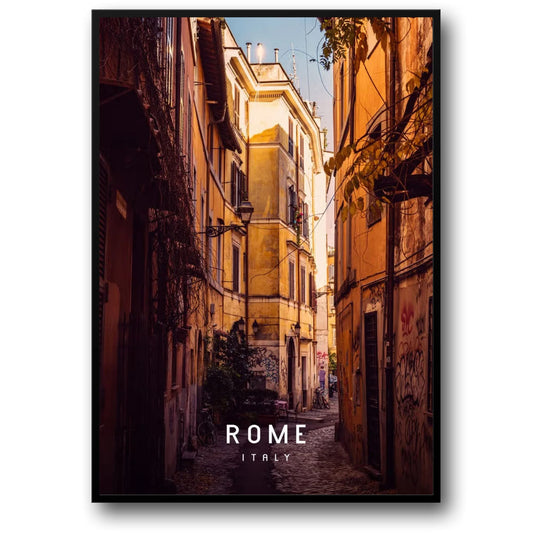 Hidden Alley | Rome | Italy | Discover Secret Corners | Authentic Roman Charm | Enchanting Rome Posters