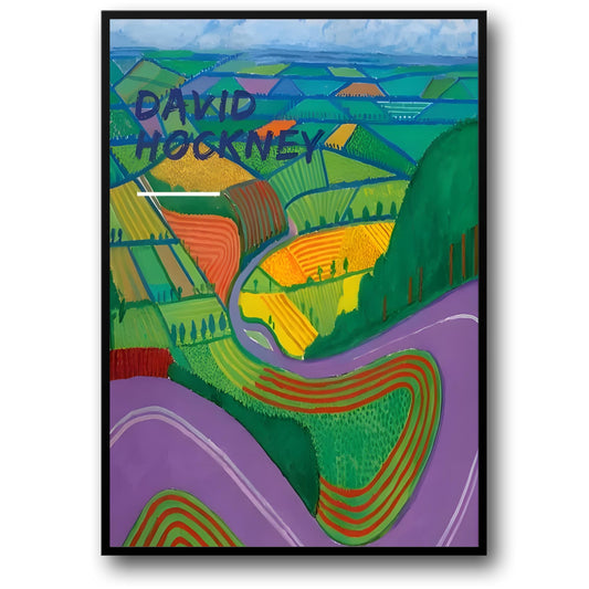David Hockney | Purple Roads | Vibrant Landscape