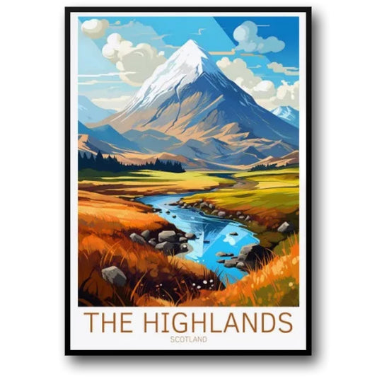 Iconic Scotland | Autumn in The Highlands | Scenic Landscape Poster | Wall Decor | Home Art Display