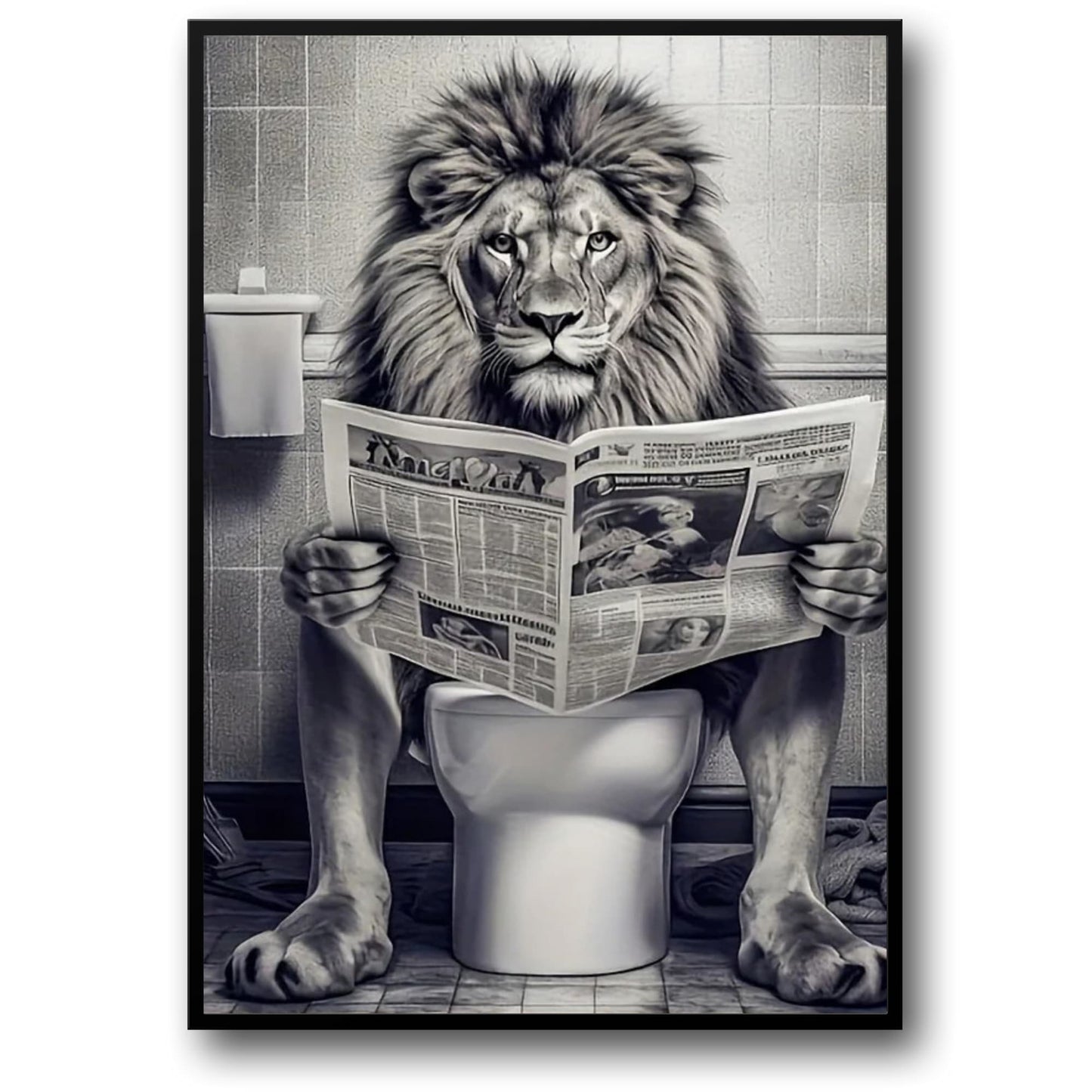 Lion Comic | Reading Newspaper | Humorous Art