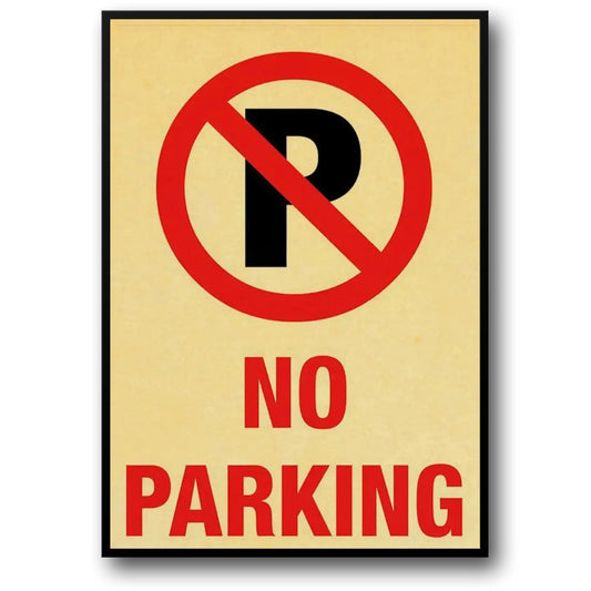 Vintage No Parking | Retro Warning Sign