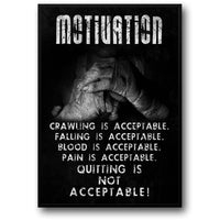 Motivational Quote | Gym Fitness | Quitting Is Not Acceptable