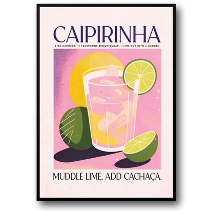 Caipirinha Cocktail Party Art | Muddle Lime & Cachaça