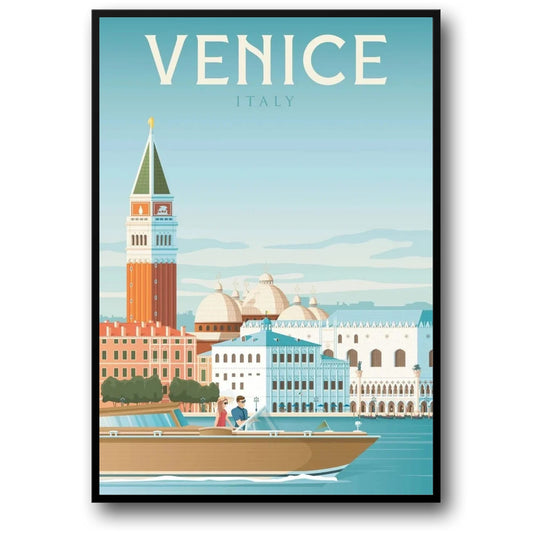 Iconic Destinations | Scenic Venice Canal Poster | Italian Cityscape | Wall Art | Home Decor