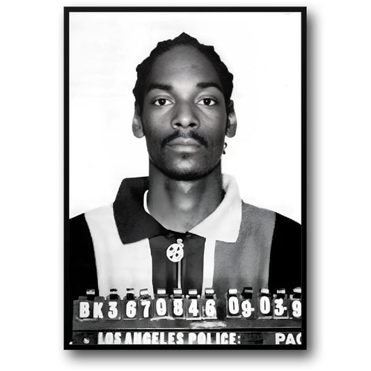 Snoop Dogg | Retro Mugshot Poster | Wall Art Decor for Home & Garden | Iconic Music Poster