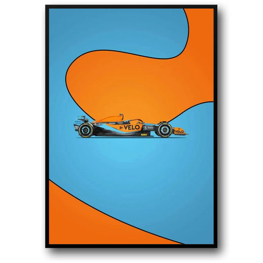 McLaren MCL35 | Vintage Racing Poster | McLaren MCL35 in Striking Orange | Dynamic Formula 1 Racing Posters