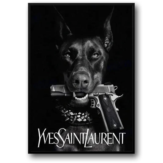 Yves Saint Laurent | Doberman & Paris Skyline