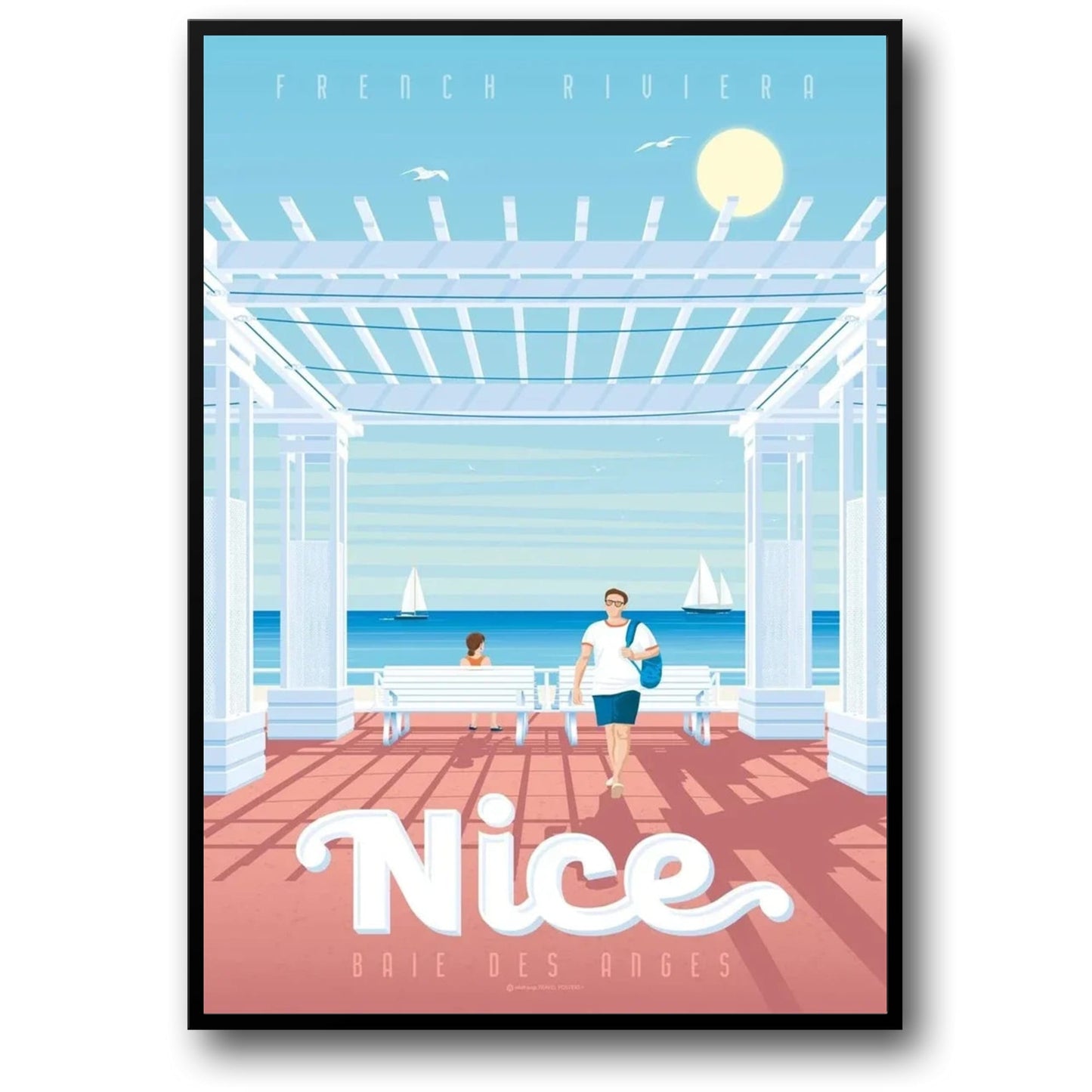Iconic Destinations | Scenic Beauty of Nice France | Travel Photography Poster | Home Decor Wall Art