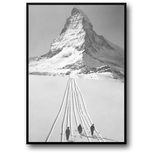 Skiing the Matterhorn | Iconic View | Historical Ski Poster
