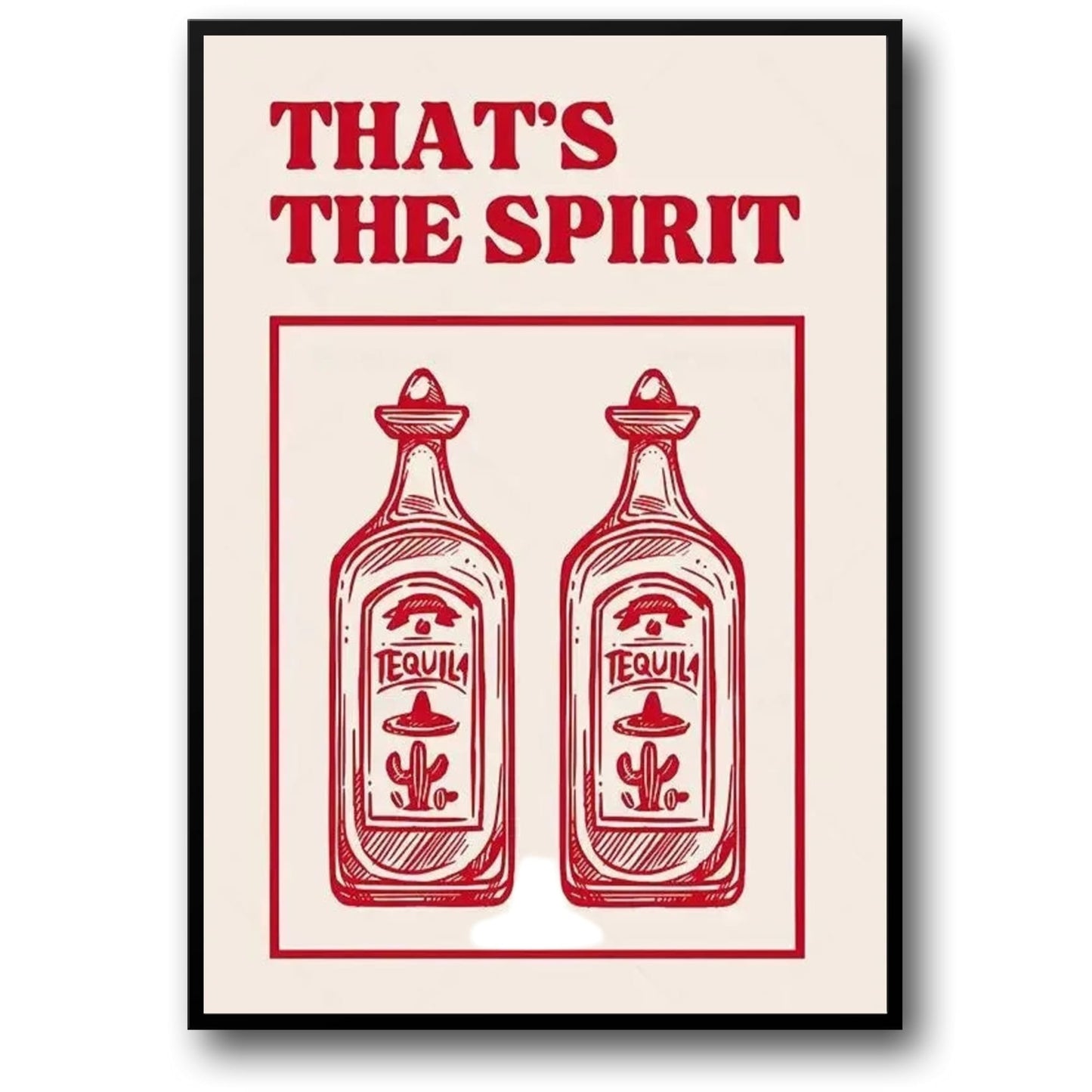 Minimalist Abstract | That's The Spirit | Black & White Art