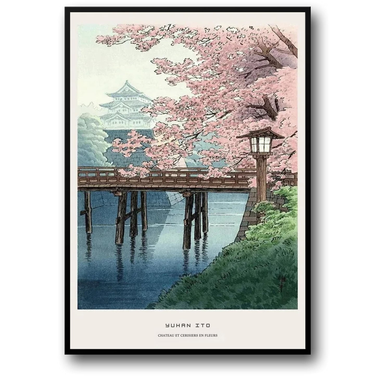 Yuhan Ito Ukiyo-e | Chateau & Cherry Blossoms