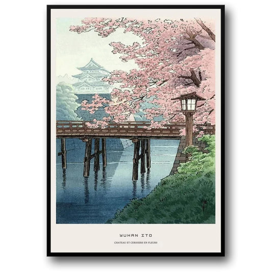 Yuhan Ito Ukiyo-e | Chateau & Cherry Blossoms