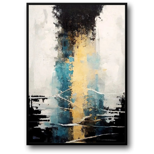 Vertical Abstract | Radiant Colors Through the Abyss | Decorative Wall Art | Modern Home Decor | Poster