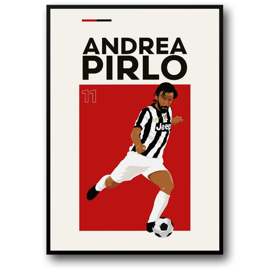 Andrea Pirlo Poster | Football Legend Wall Art | Sport Lovers Gift | Home Decor