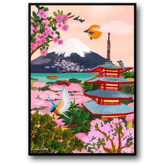 abstract india landscape poster