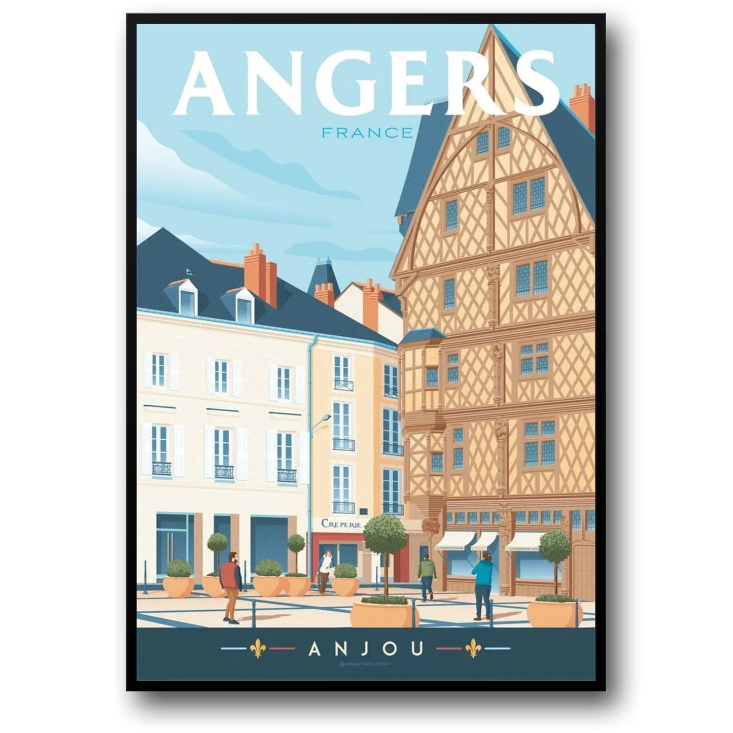 Angers France Poster | Iconic Destinations Series | Scenic Wall Art | Travel Landscape | Home Decor | Visual Artwork