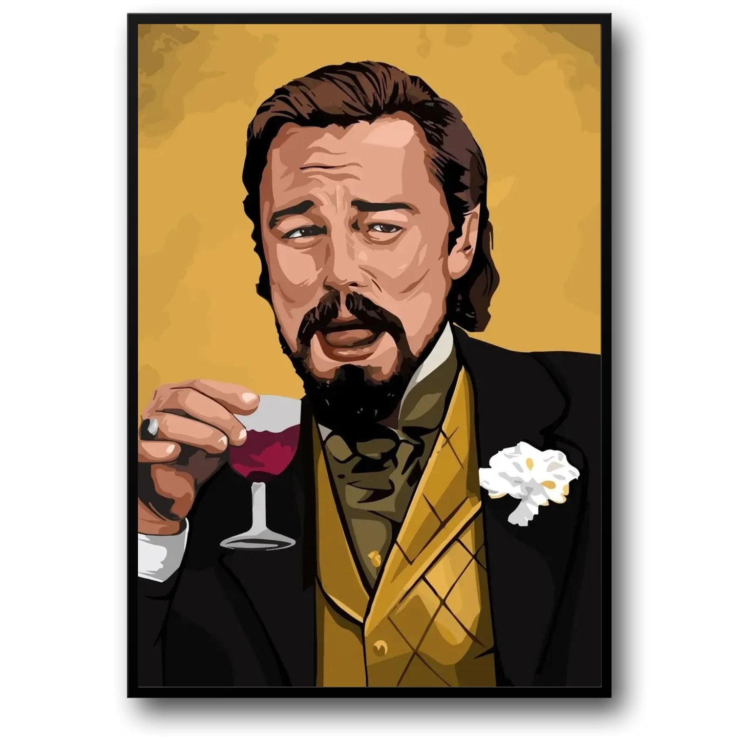 The Wolf of Wall Street Poster | Leonardo DiCaprio Canvas Art | Movie Decor for Living Room | Wall Art