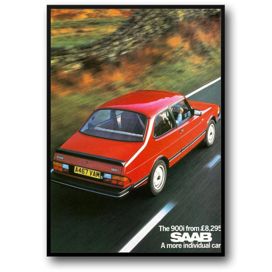 Saab 900i | Vintage Saab | The Saab 900i in Action | Timeless Saab Driving Posters