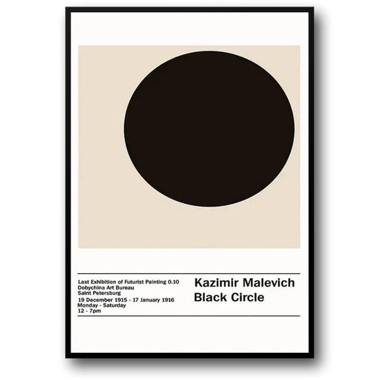 Kazimir Malevich | Black Circle | Abstract Minimalist Art