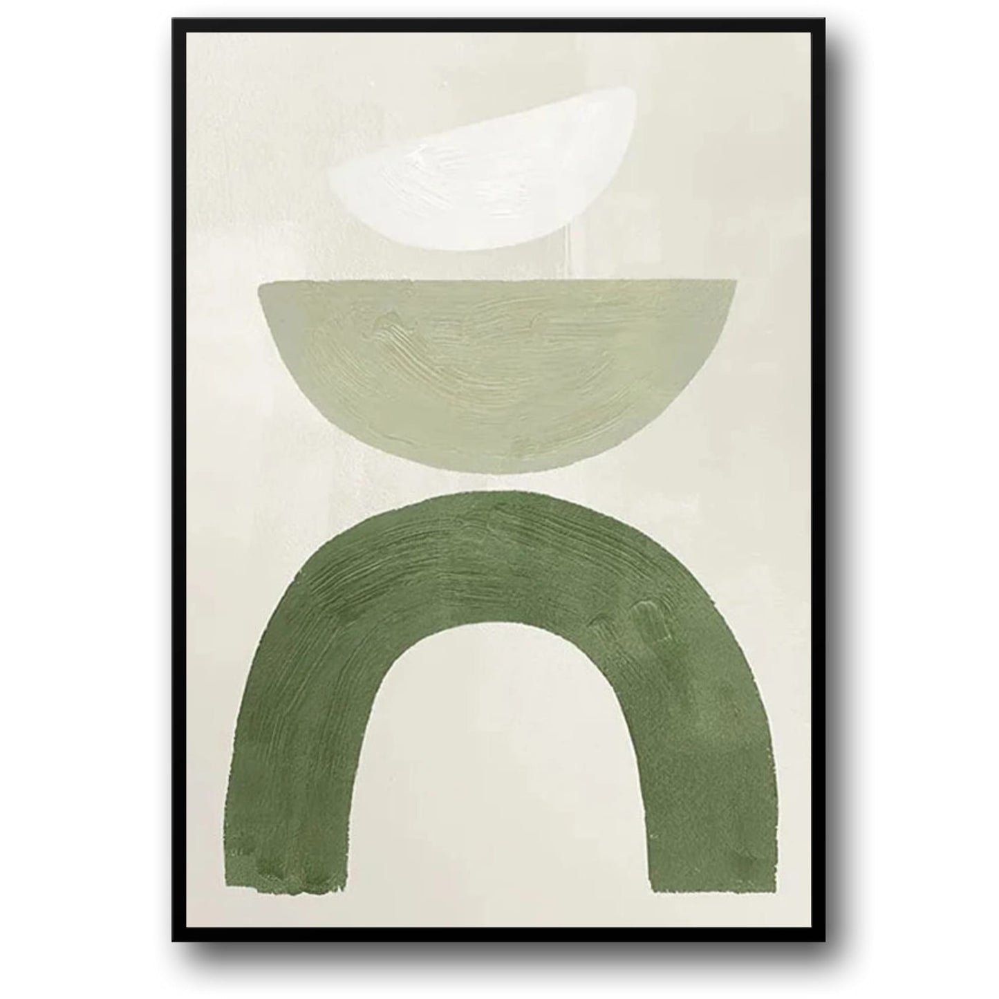Simple Green Forms | Modern Oasis Poster | Elegant Home Decor | Wall Art for Living Room | Minimalist Design