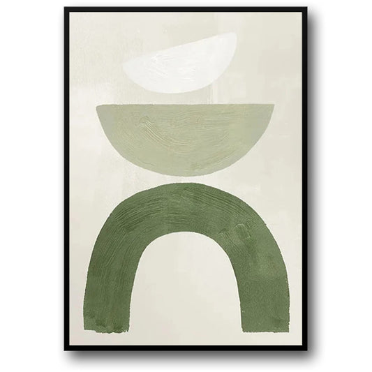 Simple Green Forms | Modern Oasis Poster | Elegant Home Decor | Wall Art for Living Room | Minimalist Design