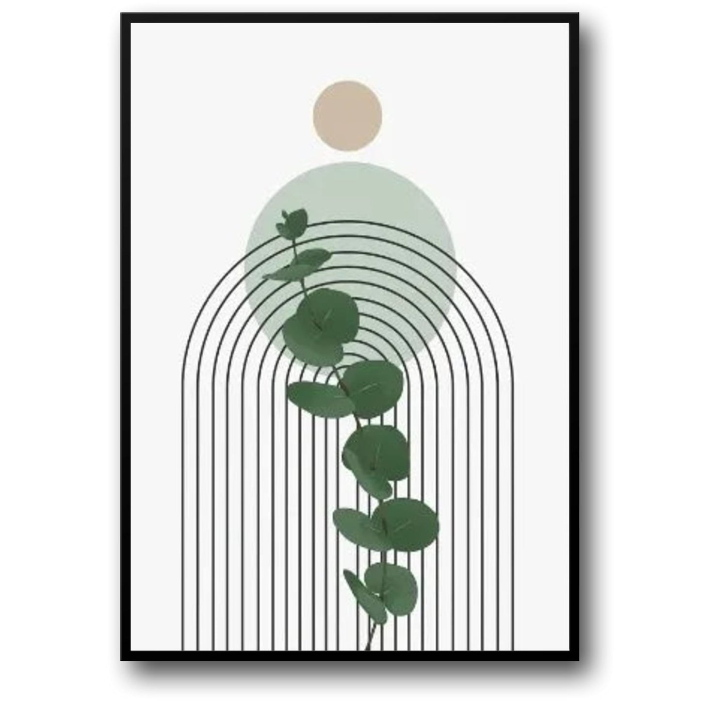 Modern Botanical Harmony | Abstract Botanical Flow | Nature Art Print Poster | Wall Decor