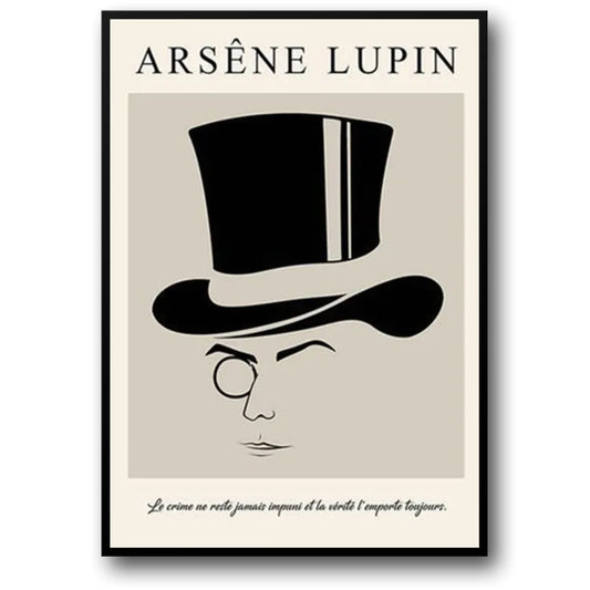 Arsene Lupin | Bauhaus Style Poster | Vintage Art Print | Home Decor Wall Art | Retro Illustration