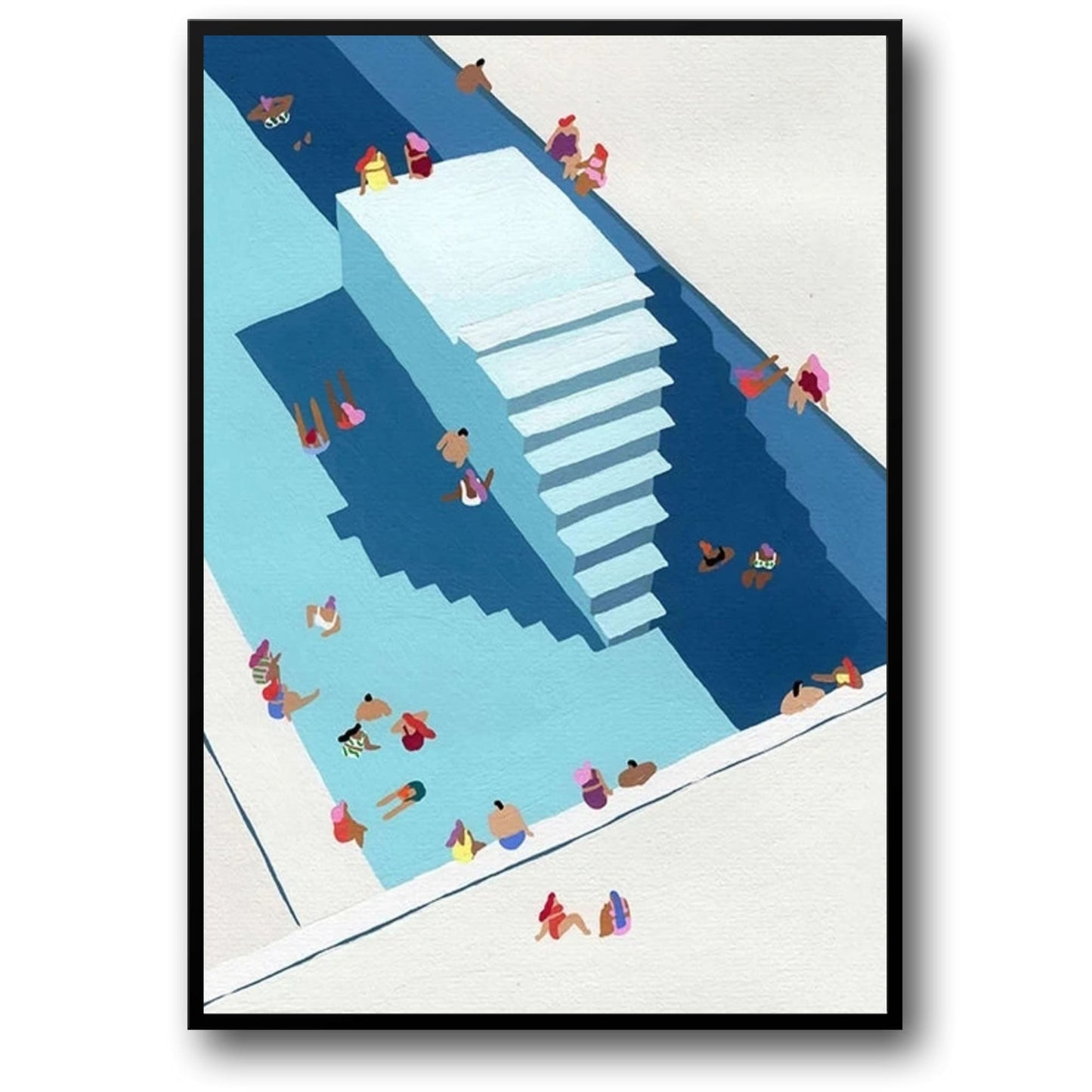 Stairway to Blue | Abstract Art | Modern Blue Tones