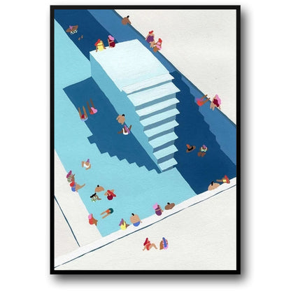 Stairway to Blue | Abstract Art | Modern Blue Tones
