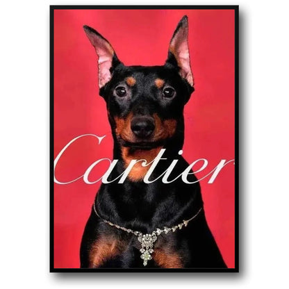 Cartier Dachshund | Red Silhouettes | Paris Fashion Tribute