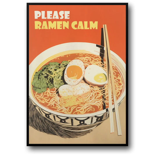 Vintage '70s Food Advertising | Retro Ramen Poster | Wall Art Decor