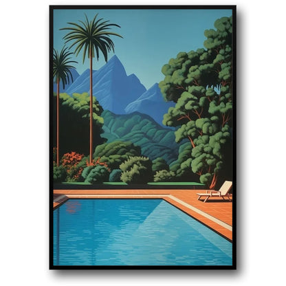Retro Vaporwave Tropical City & Car | Hiroshi Nagai Poster | Nordic Wall Art | Japanese Beach Decor