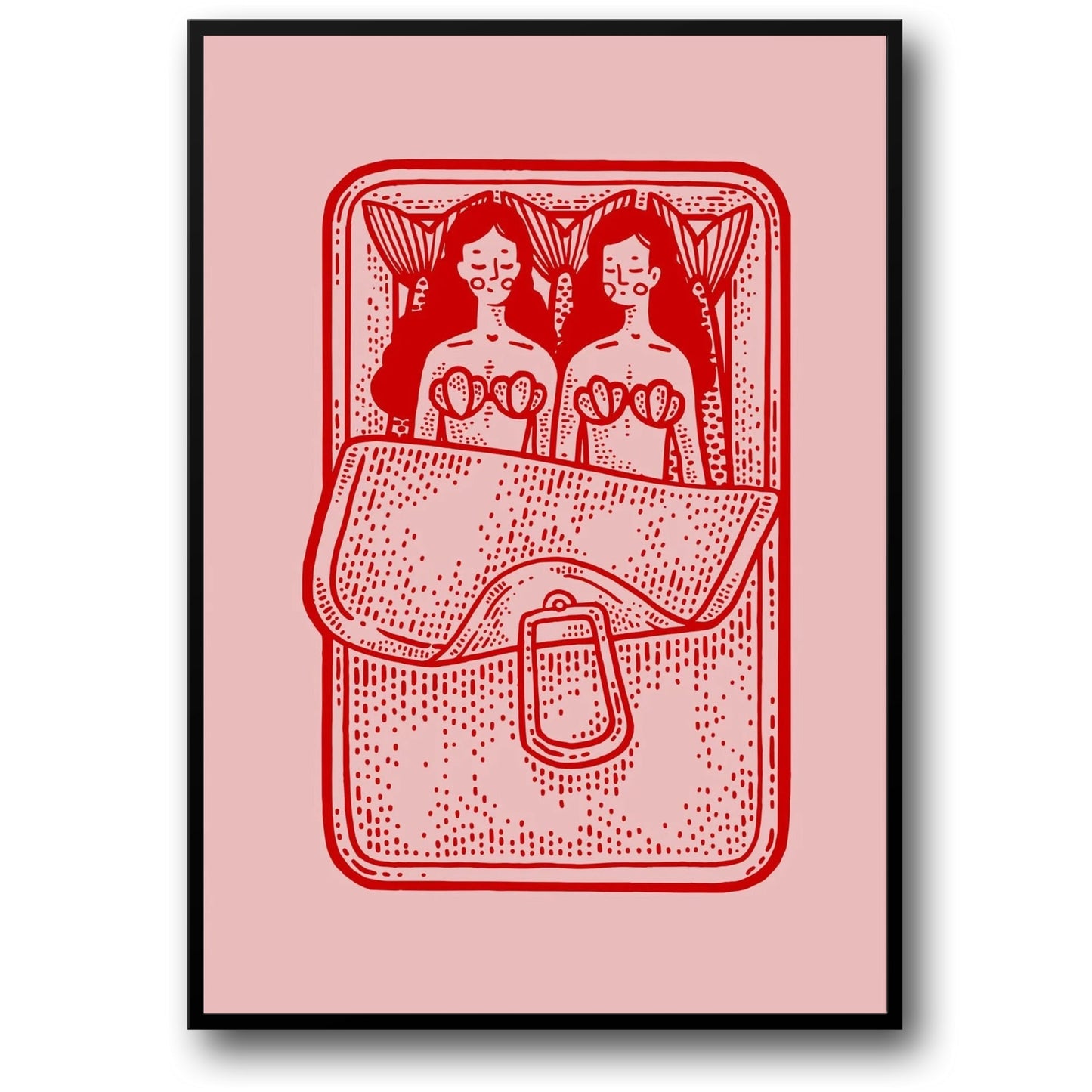 Mermaid's Luggage | Whimsical Art Design Poster