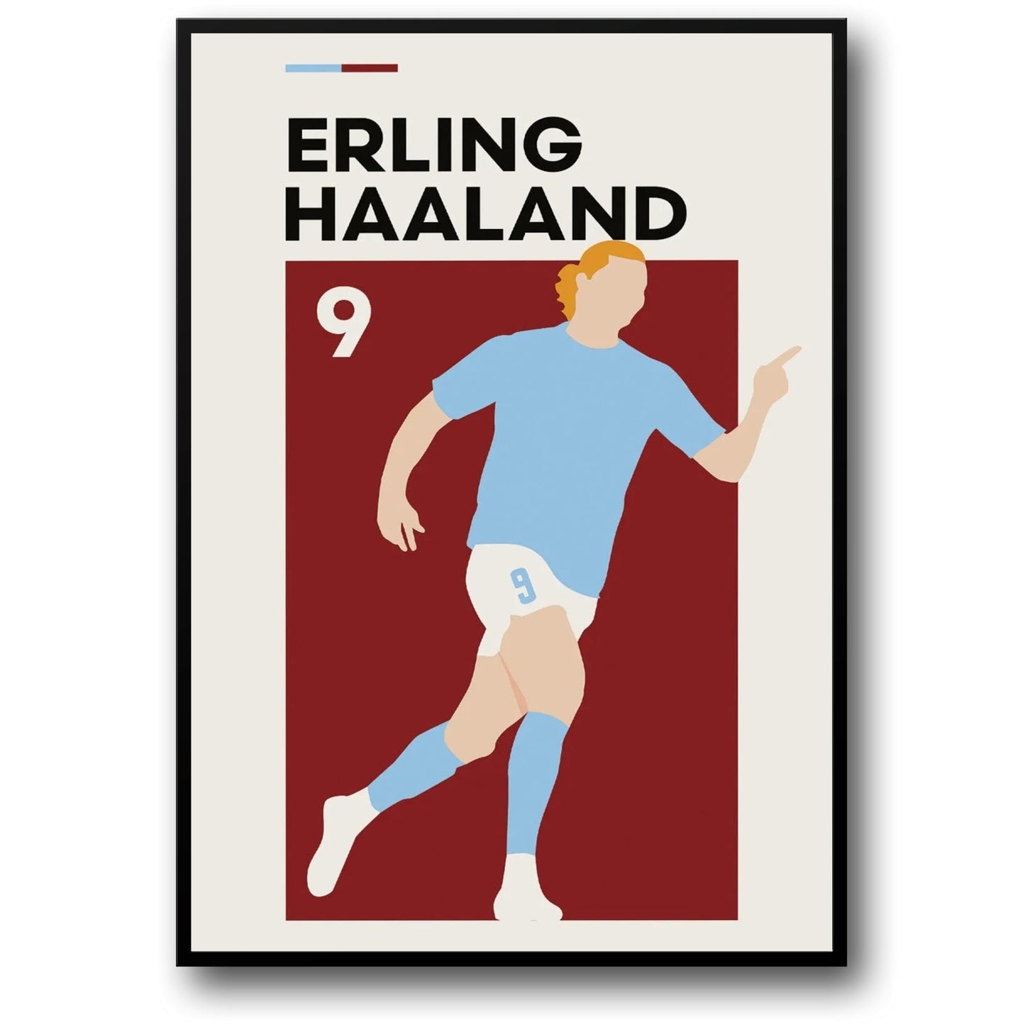 Erling Haaland Poster | Football Legend Art Print | Sport Lovers Wall Decor